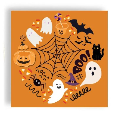 5" Sq Halloween Spooky Beverage Napkins
