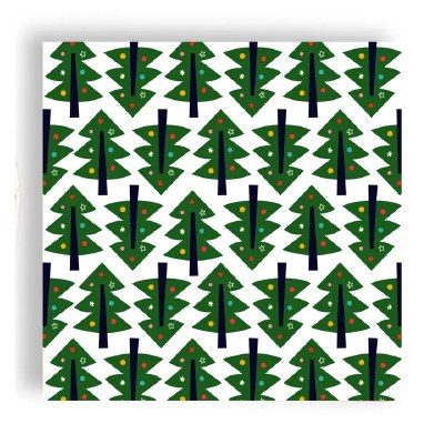 6.5" Sq Jolly Christmas Trees Lunch Napkins