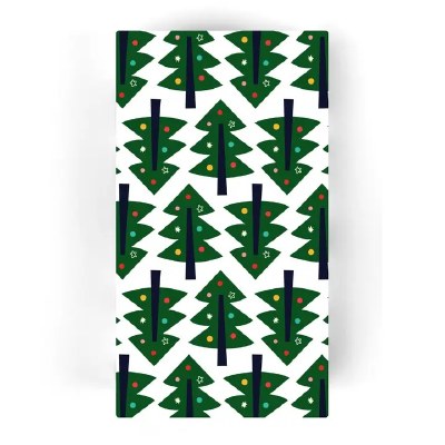 8" x 4" Jolly Christmas Trees Guest Towels
