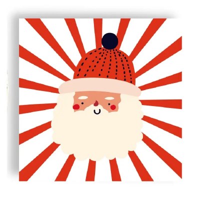 5" Sq Kris Kringle Beverage Napkins