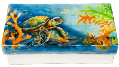 6" x 3" Sea Turtle Capiz Box
