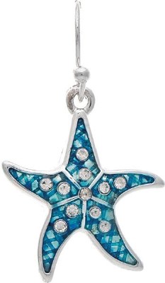 Silver Blue Starfish Earrings