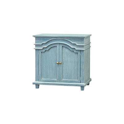 36" Ocean Blue Two Arch Doors Cabinet