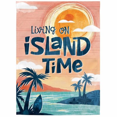 18" x 13" Living on Island Time" Mini Garden Flag