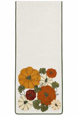 72" Velvet Pumpkin Table Runner