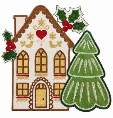 14" Gingerbread House Placemat