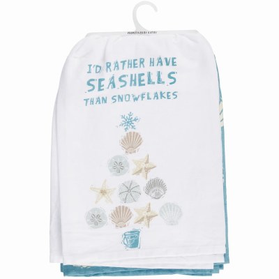 Set of Two Shell Snowflake Kitchen Towels