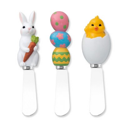 Set of Three 5" Bunny, Easter Eggs, and Chick Spreaders