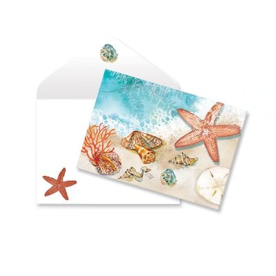 Box of 10 Beach Shell Note Cards