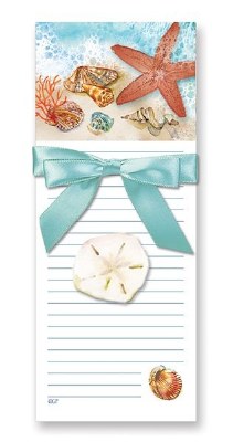 9" x 4" Multicolor Beach Shells Magnetic Pad