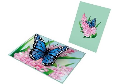 Pop Up Blue Butterfly Card