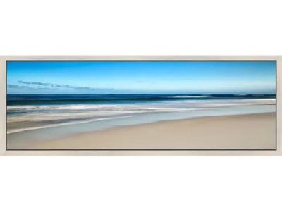 22" x 62" Deep Meets Shallow Coastal Framed Canvas