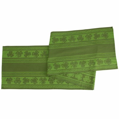 72" Green Shamrock Table Runner