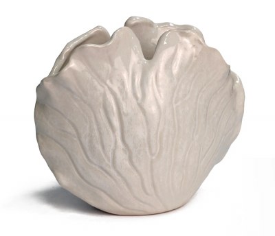 7" White Sea Fan Vase
