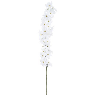 47" Faux White Delphinium Spray