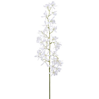 27" Faux White Cattelaya Spray