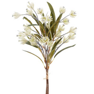 24" Faux Cream Seeded Eucalyptus Bundle