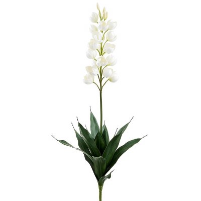 35" Faux Cream Fritillaria With Leaves