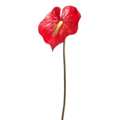 27" Faux Red Anthurium
