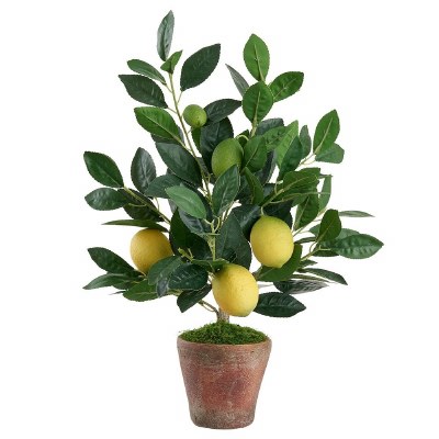 19" Faux Lemon Tree in a Terracotta Pot