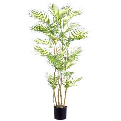 55" Faux Areca Palm ina Black Pot