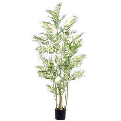 63" Faux Areca Palm ina Black Pot