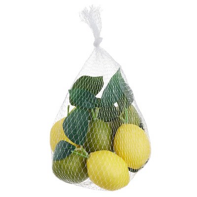 Bag of Six 2" Faux Yellow and Green Lemons