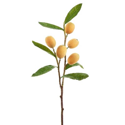 30" Faux Orange Loquat Fruit Spray