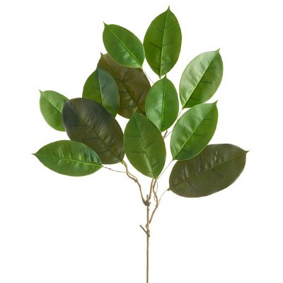32" Faux Green Rubber Plant Spray