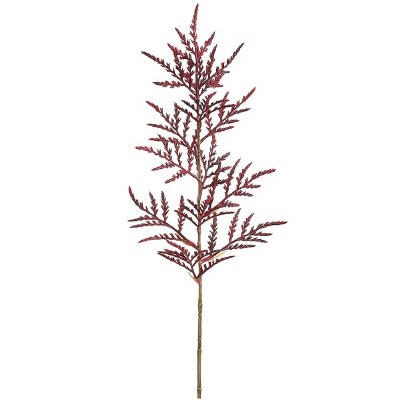 32" Faux Burgundy Bromelia Spray