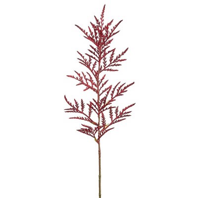 32" Faux Red Bromelia Spray