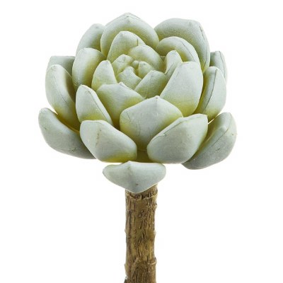 5" Faux Green and Gray Hen & Chicks Pick