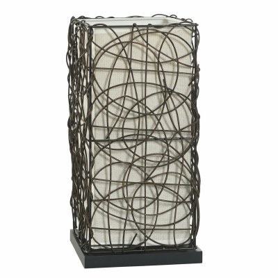 14" Dark Brown Woven Uplight