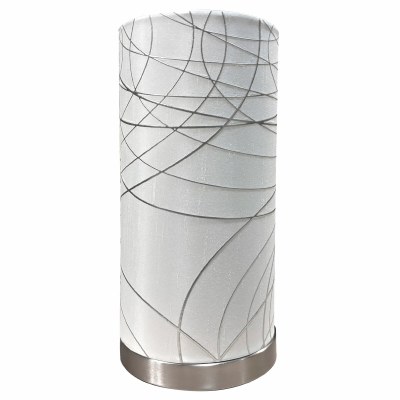 13" White and Silver Swirl Uplight