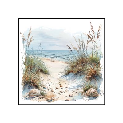 5" Sq Dune Walk Beverage Napkins