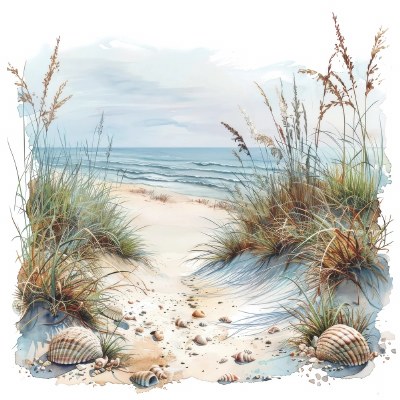 6.5" Sq Dune Walk Lunch Napkins