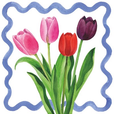 6.5" Sq Tulip Wave Lunch Napkins
