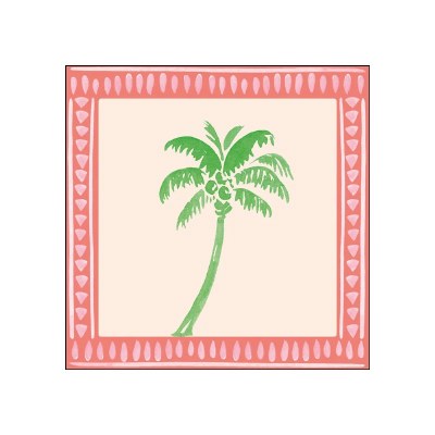5" Sq Morocco Day Palm Beverage Napkins
