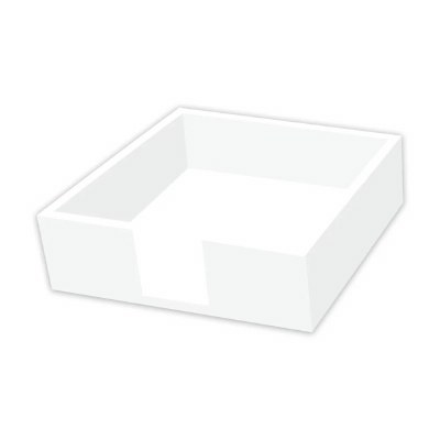 White Wood Beverage Napkin Holder