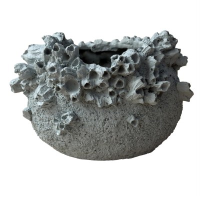 6x9" Blue Gray Faux Barnacle Polyresin Bowl