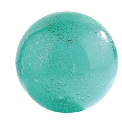 4" Turqoise Bubbled Glass Ball
