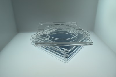 6" Set of 4 Acrylic Beverage Napkin Holders with Flat Stand