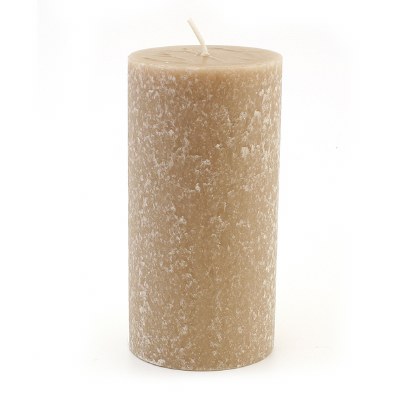 6" x 3" Taupe Unscented Timberline Pillar Candle