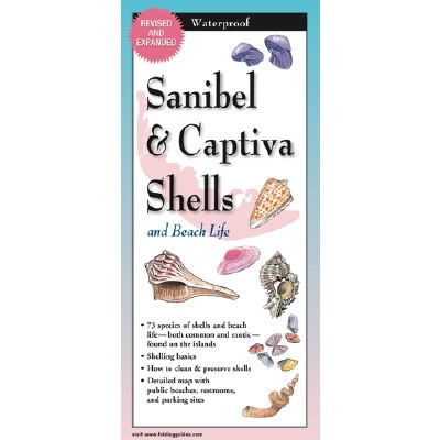 9" Sanibel and Captiva Shells and Beach Life Folding Laminated Guide