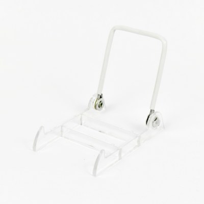 4" Small Clear and White Adjustable Wire Easel