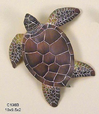 10" Large Green Sea Turtle Wall Plaque