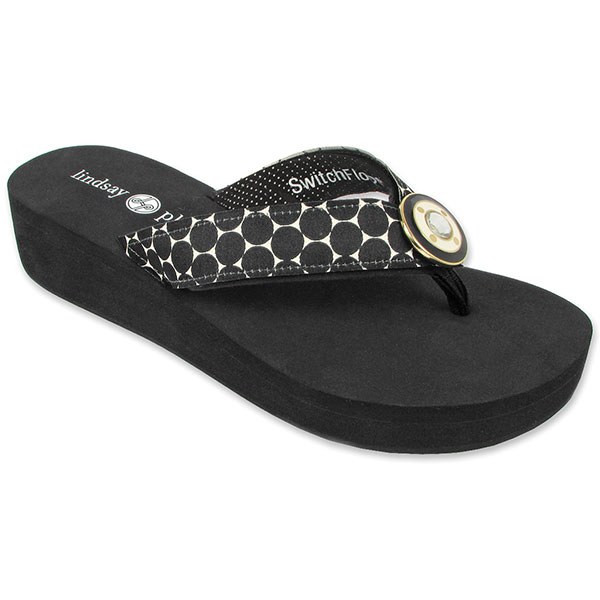 black foam flip flops