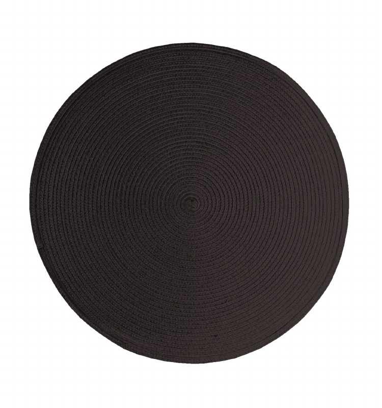 15 Round Black Woven Placemat Wilford And Lee Home Accents