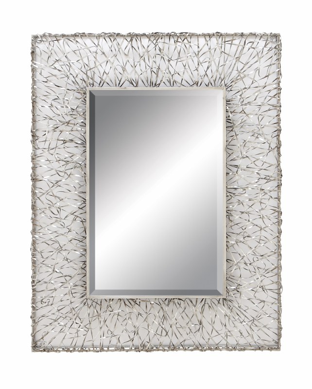 42" x 32" Silver Strands Mirror Wilford & Lee Home Accents