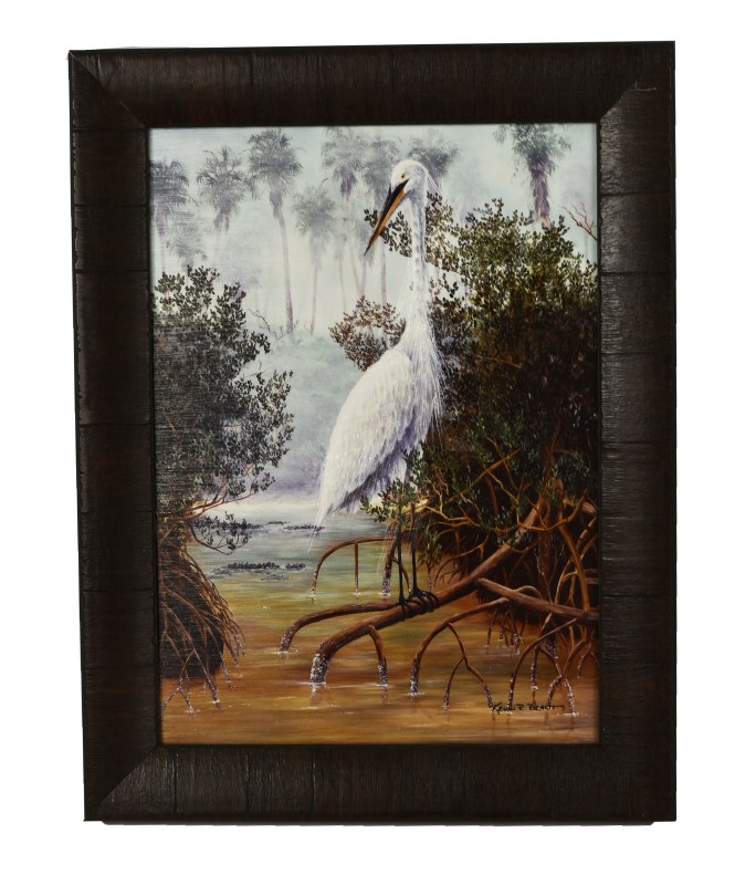 18" x 14" Great White Heron Framed Print Wilford & Lee Home Accents